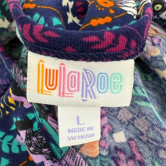 Lularoe Dress Women Large Disney Nightmare Before Christmas Multicolor Stretch - Picture 5 of 10